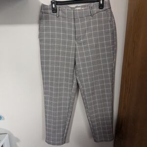 Grey Checked Dress Pants Size 8